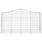 vidaXL Oblúkové gabiónové koše 6ks 200x50x100/120cm pozinkované železo – Obrázok 4