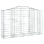 vidaXL Oblúkové gabionové koše 14 ks 200x50x120/140 cm pozink. železo – Obrázok 3