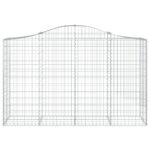 vidaXL Oblúkové gabionové koše 14 ks 200x50x120/140 cm pozink. železo – Obrázok 4