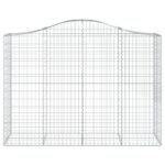 vidaXL Oblúkové gabionové koše 6 ks 200x50x140/160 cm pozink. železo – Obrázok 4