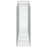 vidaXL Oblúkové gabionové koše 6 ks 200x50x140/160 cm pozink. železo – Obrázok 5