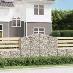 vidaXL Oblúkové gabionové koše 6 ks 200x50x140/160 cm pozink. železo