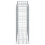 vidaXL Oblúkové gabionové koše 10 ks 200x50x140/160 cm pozink. železo – Obrázok 5