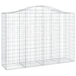 vidaXL Oblúkové gabionové koše 12 ks 200x50x140/160 cm pozink. železo – Obrázok 3