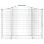 vidaXL Oblúkové gabionové koše 12 ks 200x50x140/160 cm pozink. železo – Obrázok 4
