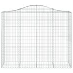vidaXL Oblúkové gabiónové koše 2ks 200x50x160/180cm pozinkované železo – Obrázok 4