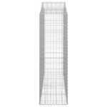 vidaXL Oblúkové gabiónové koše 2ks 200x50x160/180cm pozinkované železo – Obrázok 5