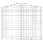 vidaXL Oblúkové gabiónové koše 7ks 200x50x160/180cm pozinkované železo – Obrázok 4
