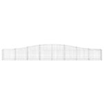 vidaXL Oblúkový gabionový kôš 3 ks 400x30x40/60 cm pozinkované železo – Obrázok 4