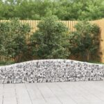 vidaXL Oblúkový gabionový kôš 3 ks 400x30x40/60 cm pozinkované železo