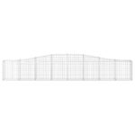 vidaXL Oblúkový gabionový kôš 9 ks 400x30x60/80 cm pozinkované železo – Obrázok 4