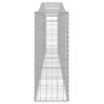 vidaXL Oblúkové gabionové koše 7 ks 400x30x80/100cm pozinkované železo – Obrázok 5