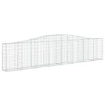 vidaXL Oblúkové gabionové koše 25ks 400x30x80/100cm pozinkované železo – Obrázok 3