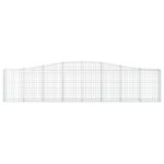 vidaXL Oblúkové gabionové koše 25ks 400x30x80/100cm pozinkované železo – Obrázok 4