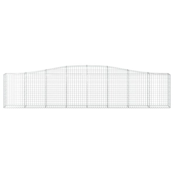 vidaXL Oblúkové gabionové koše 25ks 400x30x80/100cm pozinkované železo – Obrázok 4