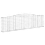 vidaXL Oblúkové gabiónové koše 8ks 400x30x100/120cm pozinkované železo – Obrázok 3