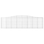 vidaXL Oblúkové gabiónové koše 8ks 400x30x100/120cm pozinkované železo – Obrázok 4