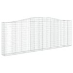 vidaXL Oblúkové gabionové koše 3 ks 400x30x140/160 cm pozink. železo – Obrázok 3