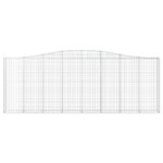 vidaXL Oblúkové gabionové koše 3 ks 400x30x140/160 cm pozink. železo – Obrázok 4
