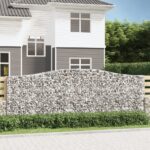 vidaXL Oblúkové gabionové koše 3 ks 400x30x140/160 cm pozink. železo