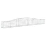 vidaXL Oblúkový gabionový kôš 6 ks 400x50x40/60 cm pozinkované železo – Obrázok 3