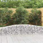 vidaXL Oblúkový gabionový kôš 6 ks 400x50x40/60 cm pozinkované železo