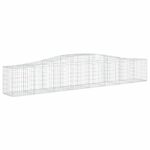 vidaXL Oblúkový gabionový kôš 7 ks 400x50x60/80 cm pozinkované železo – Obrázok 3