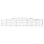 vidaXL Oblúkový gabionový kôš 7 ks 400x50x60/80 cm pozinkované železo – Obrázok 4