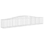 vidaXL Oblúkový gabionový kôš 9 ks 400x50x60/80 cm pozinkované železo – Obrázok 3