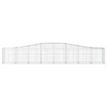 vidaXL Oblúkový gabionový kôš 9 ks 400x50x60/80 cm pozinkované železo – Obrázok 4