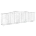 vidaXL Oblúkové gabiónové koše 7ks 400x50x100/120cm pozinkované železo – Obrázok 3