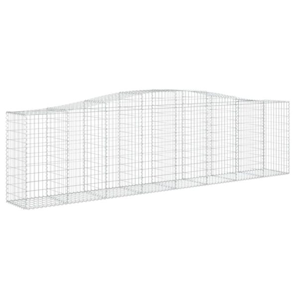 vidaXL Oblúkové gabiónové koše 7ks 400x50x100/120cm pozinkované železo – Obrázok 3
