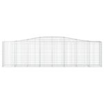 vidaXL Oblúkové gabiónové koše 7ks 400x50x100/120cm pozinkované železo – Obrázok 4