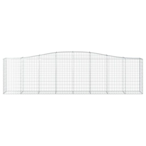 vidaXL Oblúkové gabiónové koše 7ks 400x50x100/120cm pozinkované železo – Obrázok 4