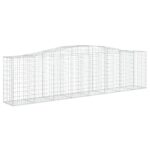 vidaXL Oblúkové gabiónové koše 9ks 400x50x100/120cm pozinkované železo – Obrázok 3
