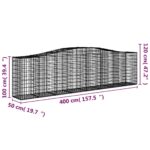 vidaXL Oblúkové gabiónové koše 9ks 400x50x100/120cm pozinkované železo – Obrázok 6