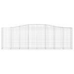 vidaXL Oblúkové gabionové koše 8 ks 400x50x120/140 cm pozink. železo – Obrázok 4