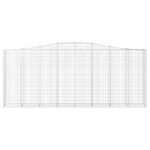 vidaXL Oblúkové gabiónové koše 3ks 400x50x160/180cm pozinkované železo – Obrázok 4