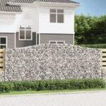 vidaXL Oblúkové gabiónové koše 3ks 400x50x160/180cm pozinkované železo