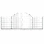 vidaXL Oblúkový gabionový kôš 5 ks 200x30x60/80 cm pozinkované železo – Obrázok 4