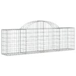 vidaXL Oblúkový gabionový kôš 7 ks 200x30x60/80 cm pozinkované železo – Obrázok 3