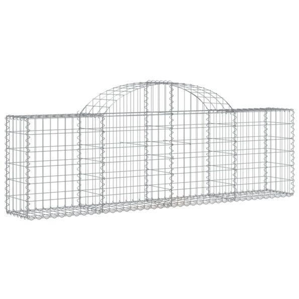 vidaXL Oblúkový gabionový kôš 7 ks 200x30x60/80 cm pozinkované železo – Obrázok 3