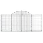 vidaXL Oblúkové gabionové koše 5 ks 200x30x80/100cm pozinkované železo – Obrázok 4