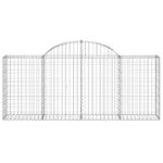 vidaXL Oblúkové gabionové koše 12ks 200x30x80/100cm pozinkované železo – Obrázok 4