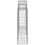 vidaXL Oblúkové gabiónové koše 7ks 200x30x100/120cm pozinkované železo – Obrázok 5