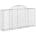 vidaXL Oblúkové gabiónové koše 9ks 200x30x100/120cm pozinkované železo – Obrázok 3