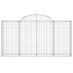vidaXL Oblúkové gabiónové koše 9ks 200x30x100/120cm pozinkované železo – Obrázok 4