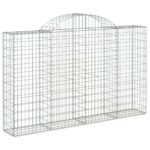 vidaXL Oblúkové gabionové koše 5 ks 200x30x120/140 cm pozink. železo – Obrázok 3