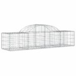 vidaXL Oblúkové gabionové koše 3 ks 200x50x40/60 cm pozink. železo – Obrázok 3