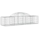 vidaXL Oblúkový gabionový kôš 9 ks 200x50x40/60 cm pozinkované železo – Obrázok 3